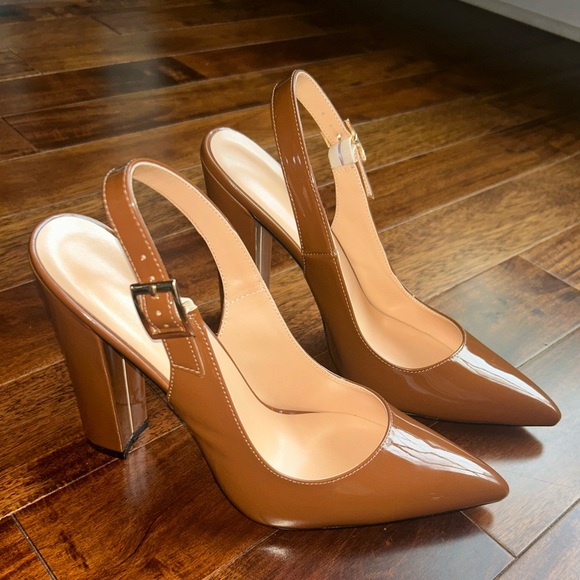 Kayarevna Women's Pointed Toe Slingback Heels, High Heel Shoes - Picture 9 of 11